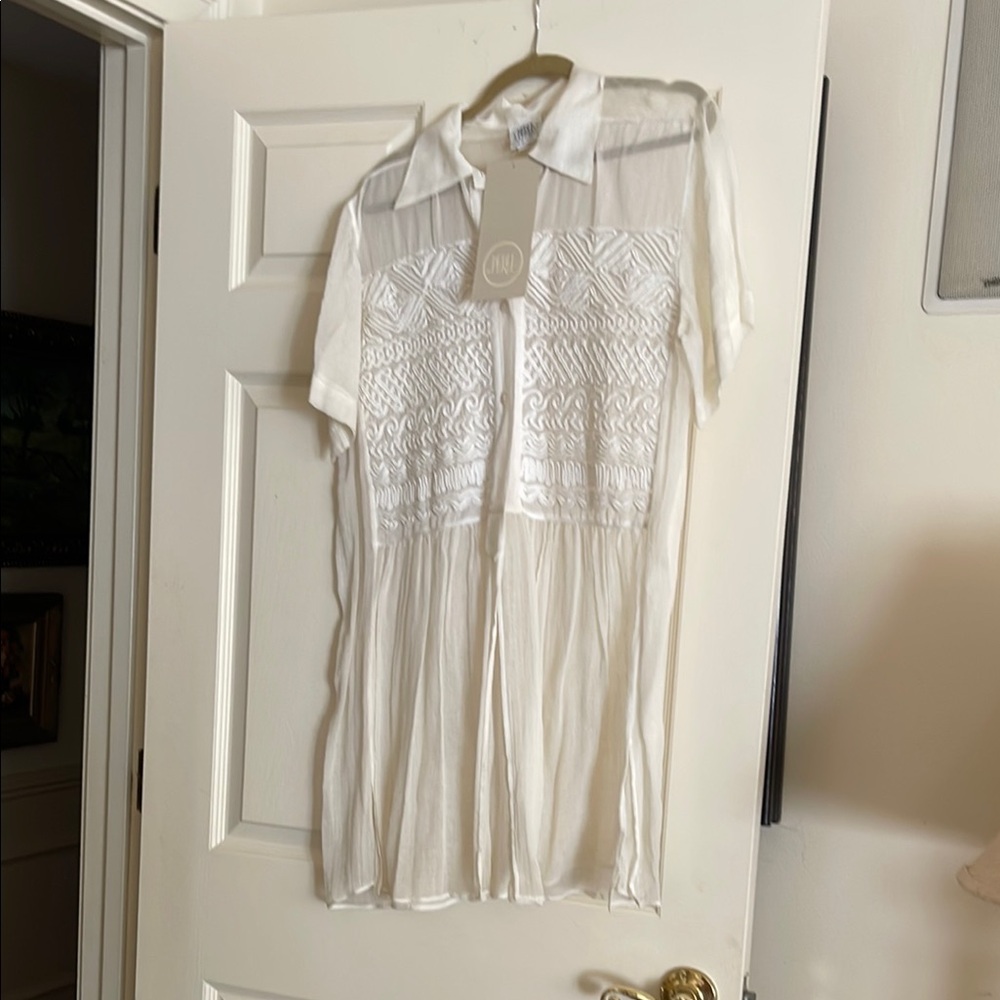 La Perla White Embroidered cover up. - Picture 3 of 4